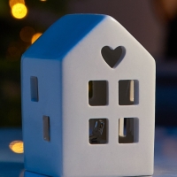 Светодиодная фигура "Дом белый" 8х4.8х5.5, 1 LED, LR44x3(в компл.), Т/БЕЛЫЙ