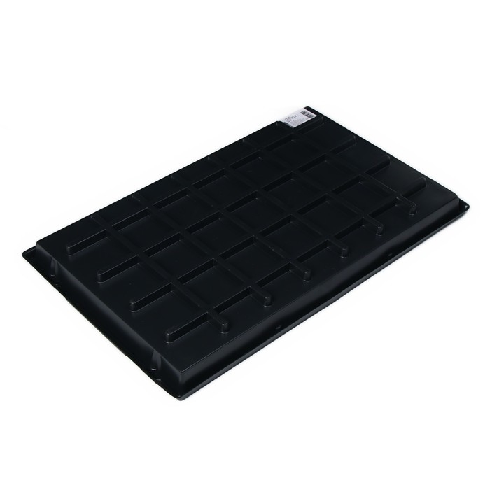 Поддон для рассады, 53 &times; 33 &times; 4.7 см, пластик, чёрный, Greengo