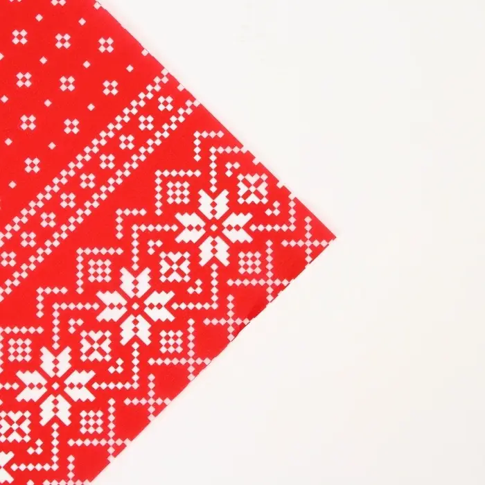 Бумага упаковочная тишью, новогодняя упаковка &laquo;Узоры&raquo;, 50&times;66 см