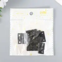 Петля для шкатулки металл с прямыми углами черная набор 10 шт 2,5х2,5 см