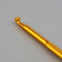 Крючок для вязания, двусторонний, d=6/7 мм, 13 см, цвет золотой