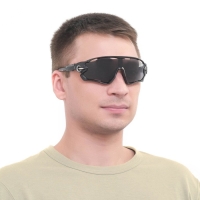 Очки солнечные мужские спортивные "Мастер К", uv 400, ширина 15 см, дужка 13.5 см, линза 8 х 5.1 см,