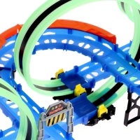 Автотрек &laquo;Стремительный мир&raquo;, радиоуправление, 2 машинки, мёртвая петля, свет