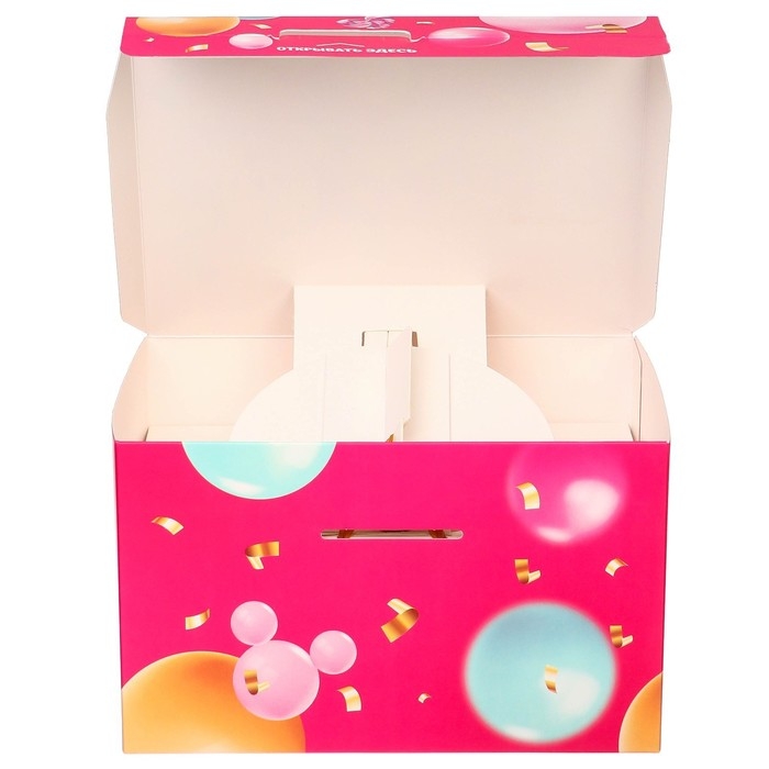 Подарочная коробка-бум, складная, 20х15х12.5 см, Минни Маус