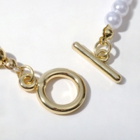 Колье с жемчугом &laquo;Двойная нить&raquo; бусинки, шар №4, цвет белый в золоте, L=40 см