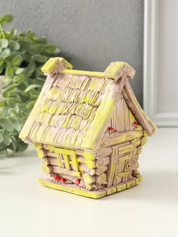 Шкатулка для украшений &laquo;Избушка&raquo; 12&times;11&times;9 см, гипс, коричневый