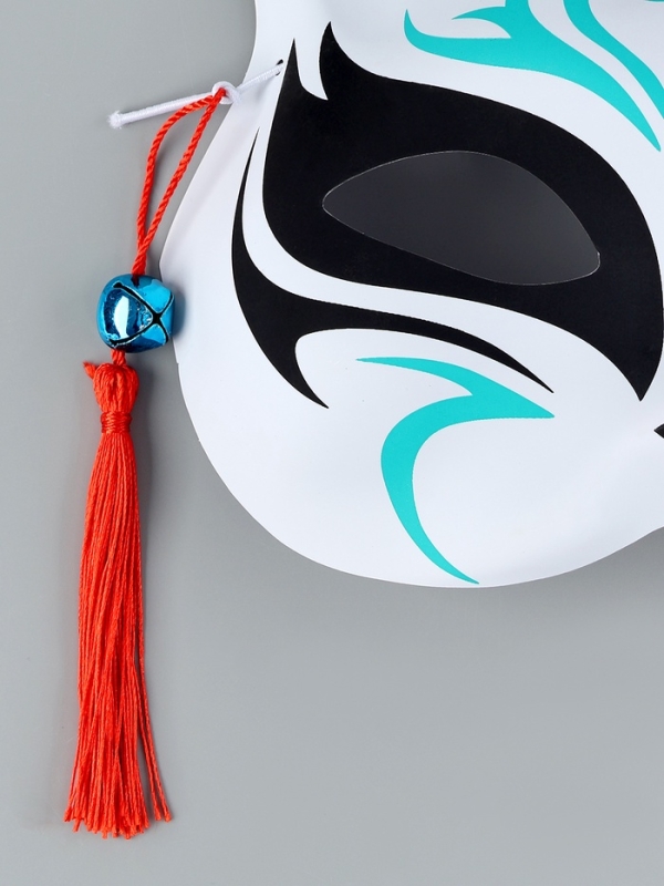 Карнавальная маска &laquo;Кицунэ&raquo;, чёрный и голубой