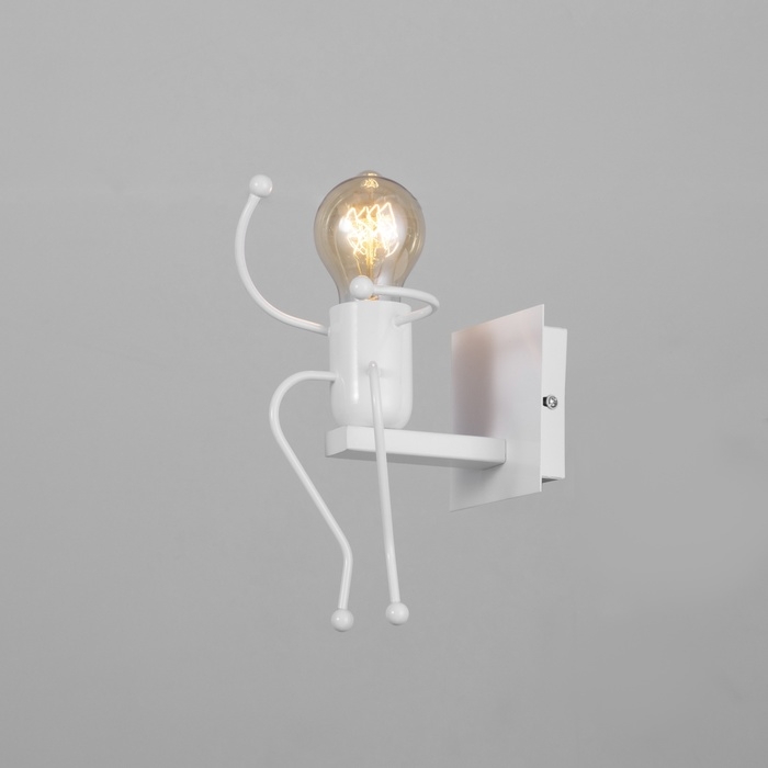 Бра "Человечек" E27 40Вт белый 11х20х17 см