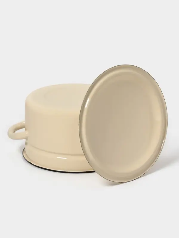 Кастр.цил.борт. 5л (слоновая)Без декора