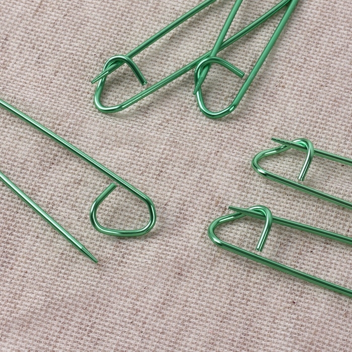 Набор вспомогательных булавок для вязания, 9 см, 5 шт, цвет зелёный Набор вспомогательных булавок для вязания, 9 см, 5 шт, цвет зелёный
