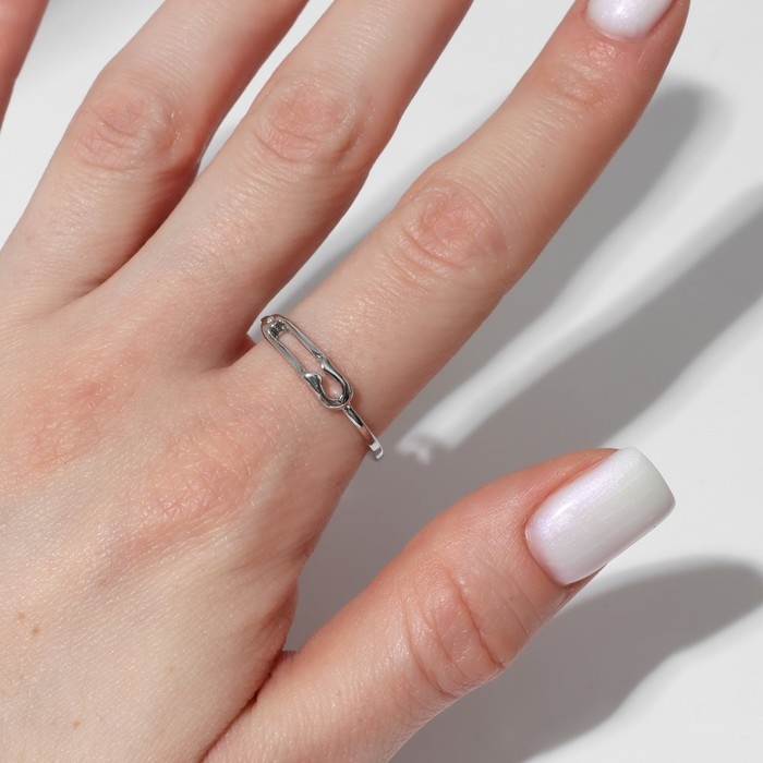 Кольцо «Настроение» булавка, цвет серебро, безразмерное Кольцо «Настроение» булавка, цвет серебро, безразмерное