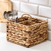 Корзинка для подачи Доляна &laquo;Камыш&raquo;, 20&times;20&times;14 см, из соломы