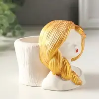 Подставка для мелочей "Русская красавица" 8х8х6 см, гипс