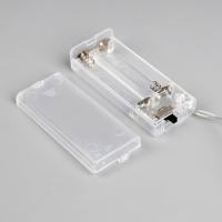 Гирлянда &laquo;Нить&raquo; 2 м с насадками &laquo;Фиолетовый фонарик&raquo;, IP20, прозрачная нить, 10 LED, батарейки AAх2 (нет в комплекте), свечение тёплое белое