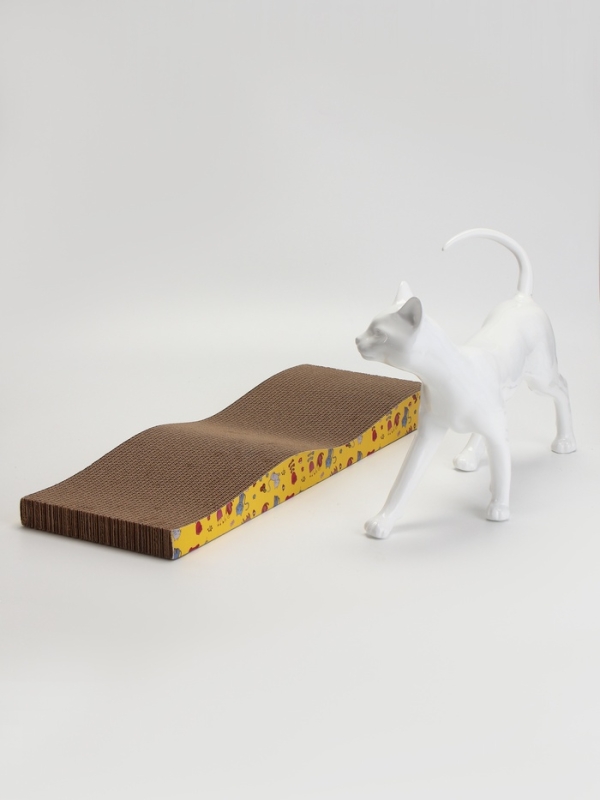 Когтеточка-лежанка Когтеточка-лежанка "Пижон" из гофрокартона с кошачьей мятой "Волна", 65 х 22 х 7 см