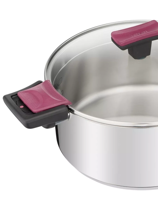 Кастрюля Cook & Clip 24 см с крышкой, подходит для индукции