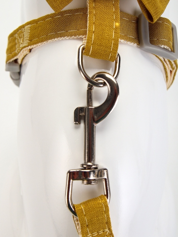 Комплект амуниции "Леди и Джентельмен", поводок 120 х 1,5 см, желтый