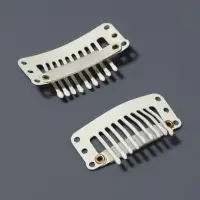 Зажимы для наращивания волос, набор - 4 шт., 3.2 (&plusmn;1) см, бежевые