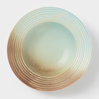 Тарелка глубокая "Sand Ripples" Magistro 22см, 22,5х6 цвет желтый, голубой, коричневый