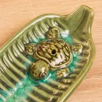 Подставка под благовония "Черепашонок на листе" керамика, цв. МИКС, 15х6х2 см