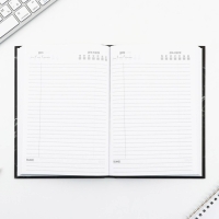 Ежедневник А5, 160 листов, в твердой обложке &laquo;Черный мрамор&raquo;