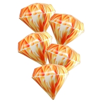 Воздушные шары фольгированные 28", набор &laquo;Алмаз&raquo; 3D, 5 шт., жёлтые