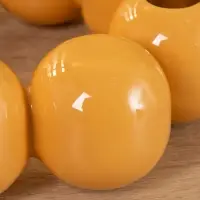 Подсвечник на 4 свечи "Бусы" с 8 сферами, песок 19х19х5,5 см