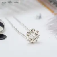 Шпилька для волос &laquo;Звёздный блик&raquo;, 1.2&times;6 см, серебро