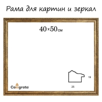 Рама для картин (зеркал) 40 х 50 х 2.5 см, пластиковая, Adele, золотая Рама для картин (зеркал) 40 х 50 х 2.5 см, пластиковая, Adele, золотая