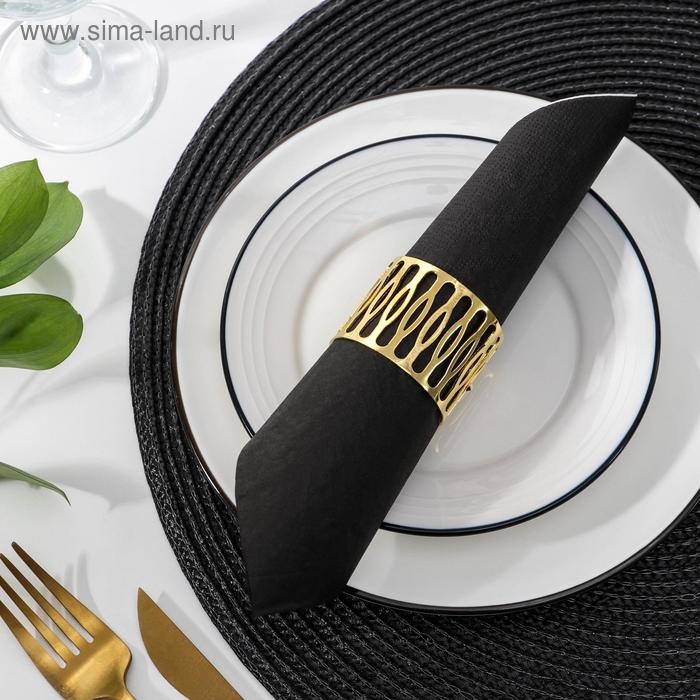Кольцо для салфетки &laquo;Плетёнка&raquo;, 4,5&times;3,5 см, цвет золотой