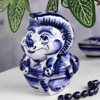 Сувенир гжель &laquo;Ежик Озорник&raquo;, бело-синий,керамика, микс,