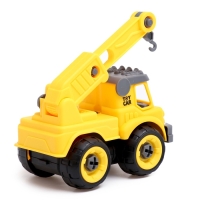 Конструктор винтовой &laquo;Строительный транспорт&raquo;, набор 2 штуки, с отвёрткой, 59 деталей