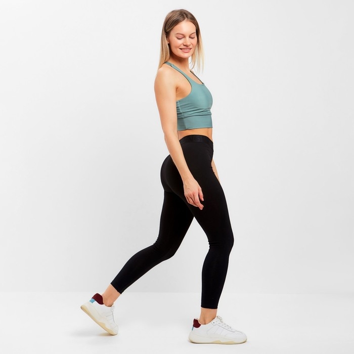 Леггинсы женские спортивные, цвет чёрный, размер 48 Леггинсы женские спортивные, цвет чёрный, размер 48