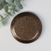 Подставка под благовония полистоун "Рука - Чин мудра" бронза 9,8x9,8x1 см