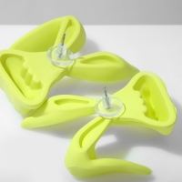 Серьги пластик &laquo;Кролики&raquo;, цвет салатовый