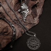 Браслет мужской &laquo;Атлант&raquo; гладкий, цвет серебро, 21,7 см