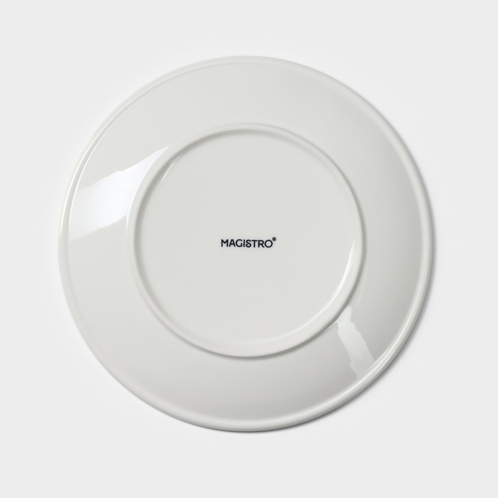 Тарелка фарфоровая пирожковая Magistro &laquo;Бланш&raquo;, d=17 см, цвет белый