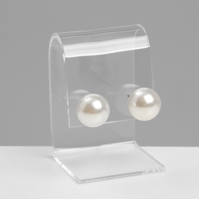 Подставка под серьги 3,3&times;3&times;5 см, оргстекло 2 мм, В ЗАЩИТНОЙ ПЛЁНКЕ, В ЗАЩИТНОЙ ПЛЁНКЕ