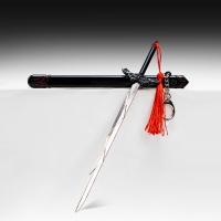 Сувенирное оружие подвесное мини "Меч в стиле Геншин", брелок, 20 см, чёрный