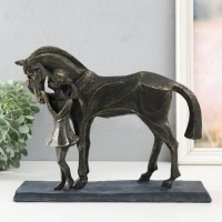 Сувенир полистоун "Девочка с конём" под металл 23,5х8,7х29,5 см Сувенир полистоун "Девочка с конём" под металл 23,5х8,7х29,5 см