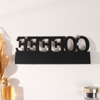 Крючки декоративные дерево "Кофе" чёрный с золотом 3х30х12 см Крючки декоративные дерево "Кофе" чёрный с золотом 3х30х12 см