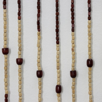 Занавеска декоративная деревянная, 90&times;175 см, 27 нитей