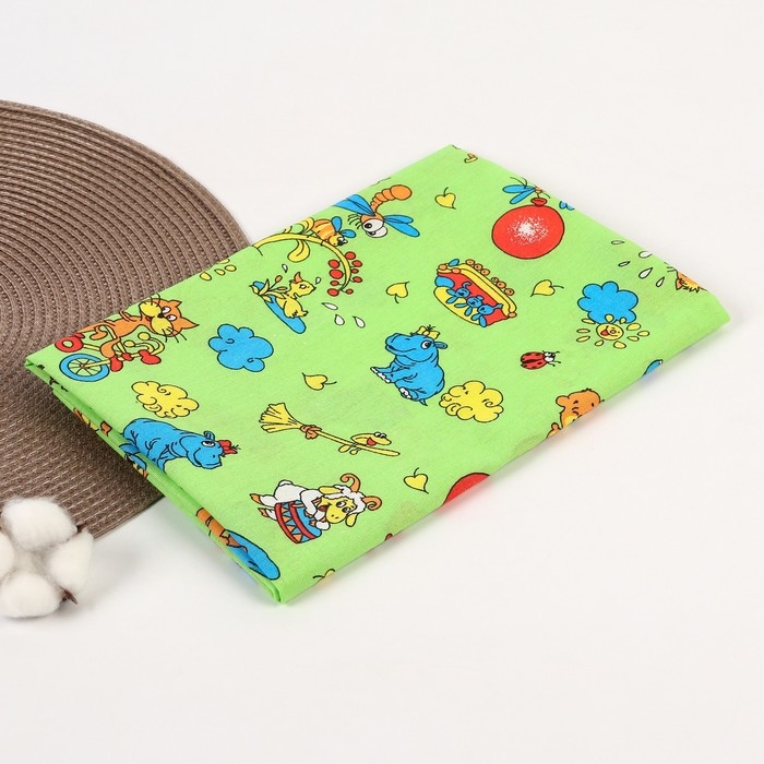 Пелёнка детская, бязь 75х110 см., хлопок 100%  рисунок МИКС