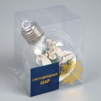 Ёлочный шар &laquo;Ангелочки&raquo;, батарейки, 1 LED, свечение тёплое белое