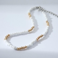 Колье &laquo;Бисер&raquo; спокойствие, цвет бело-золотой, 30 см