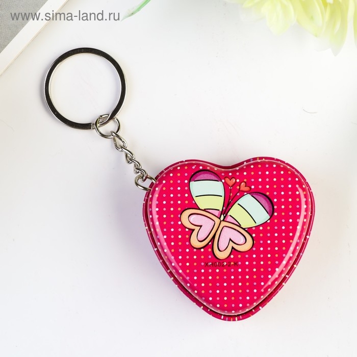 Шкатулка-брелок "Сердечки" МИКС 4,8х4,7х2,4 см