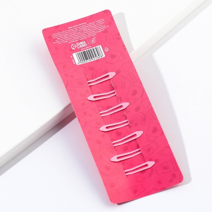 Заколки для волос &laquo;Girl in trend&raquo;, 7 шт, 5 х 1 х 0,1см