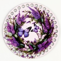 Донышки для вязания 2 в 1 &laquo;Весенняя нежность&raquo;, круг 15 см, хдф 3 мм