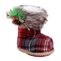 Конфетница &laquo;Сапожок&raquo;, клетка, цвета красный