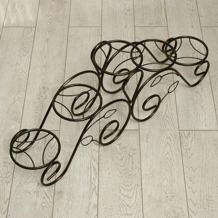 Подставка для цветов, напольная, на 5 горшков, d = 14 см, бронзовая, &laquo;Кружево&raquo;